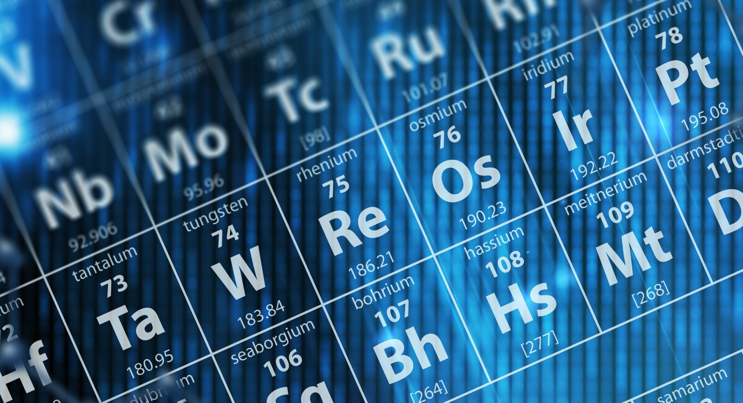 ¿Donde se encuentra el tungsteno en la tabla periódica?